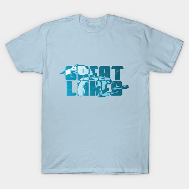 Distressed Great Lakes T-Shirt by BirdsEyeWorks